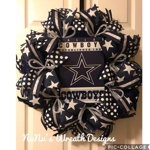 Dallas Cowboys Football Wreath